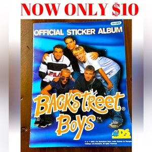 1997 Backstreet Boys Pop Music Vintage Sticker Card Book